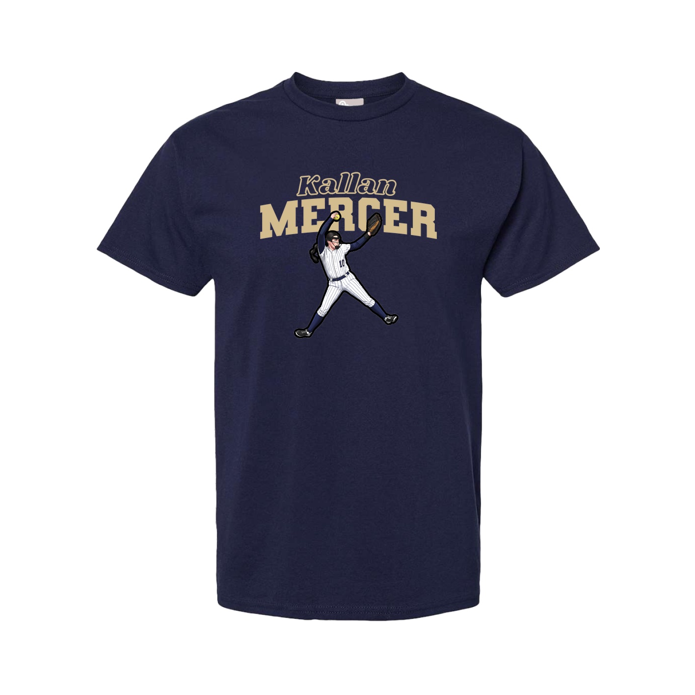 Youth Tee — Name Arch in Navy