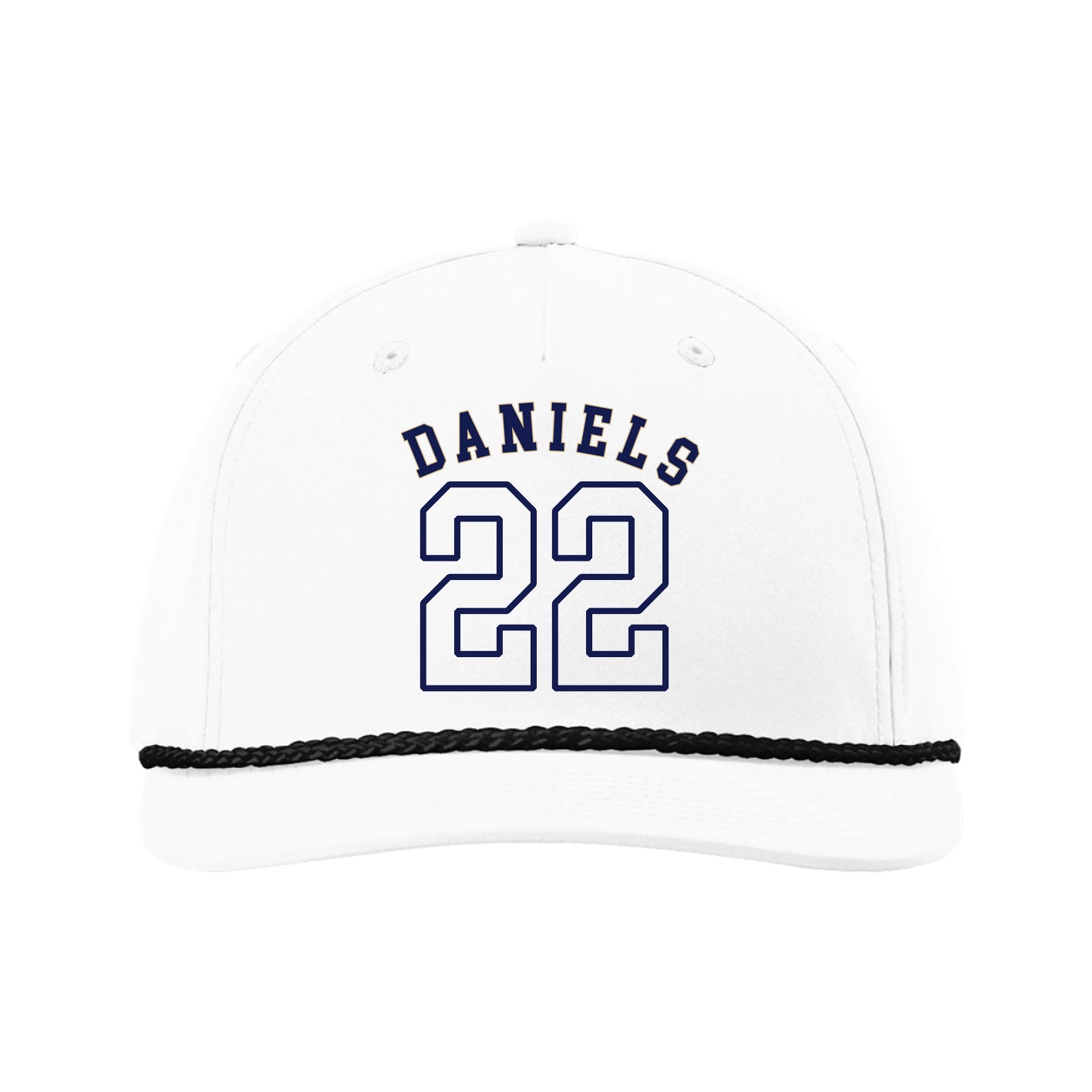 Five-Panel Classic Rope Cap — Shirsey Arch in White