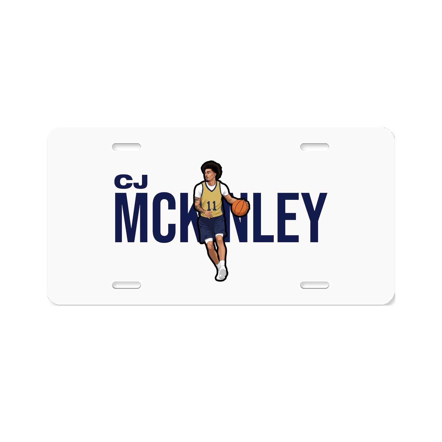 License Plate — Player Name in Classic