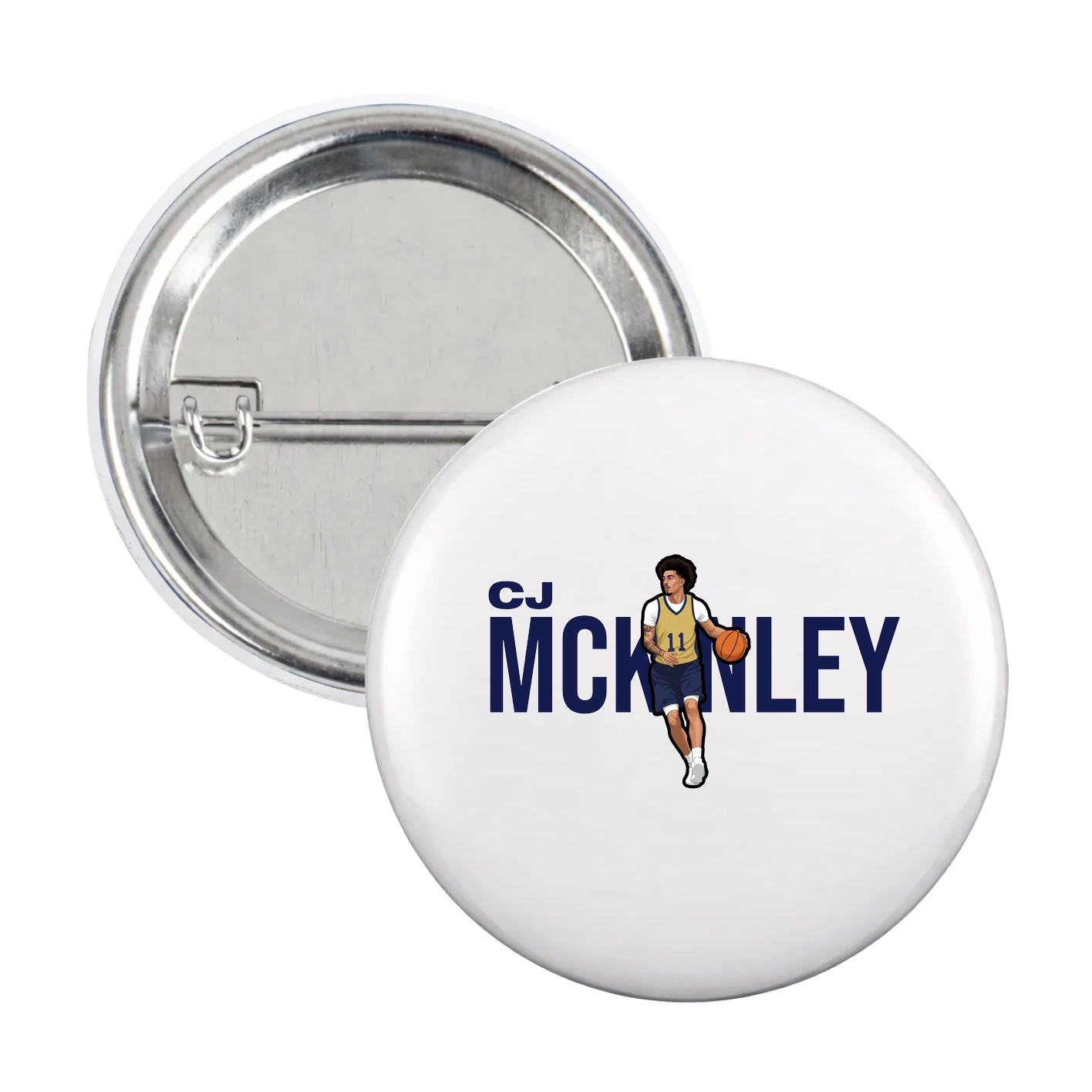 Game Day Button — Player Name in White