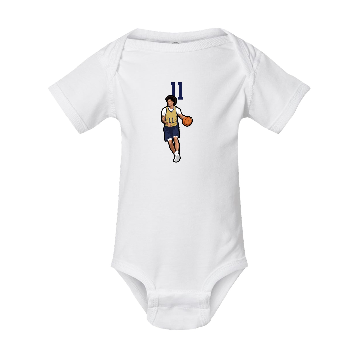 Baby Onesie — Number Top in White