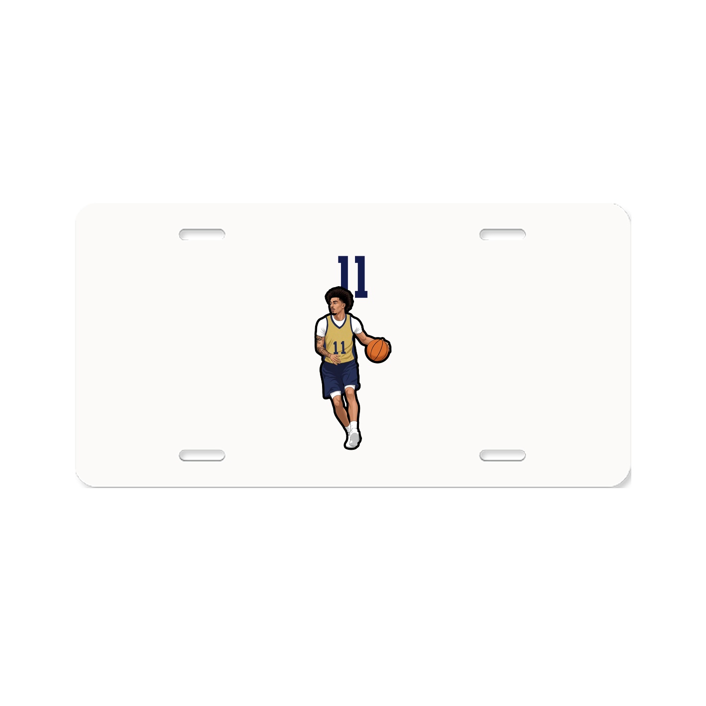License Plate — Number Top in Classic