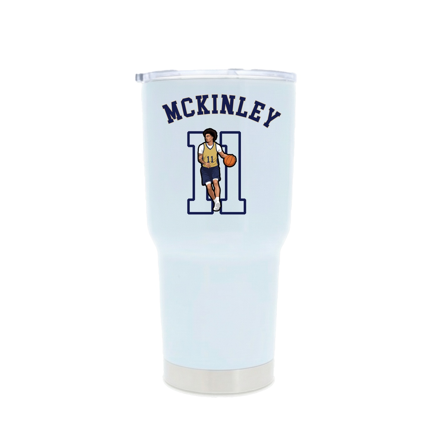 30oz Stainless Steel Tumbler — Shirsey Arch in White
