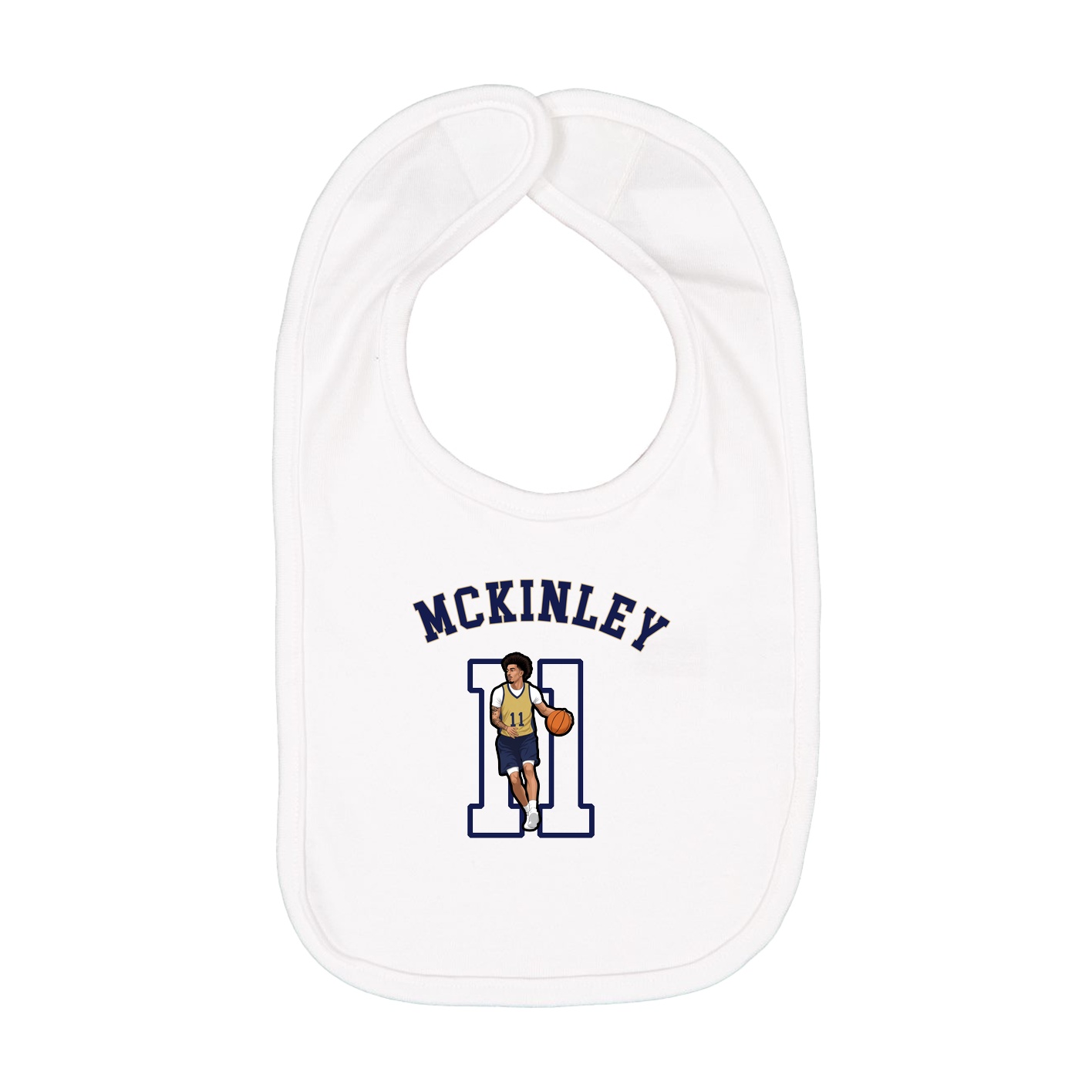 Infant Bib — Shirsey Arch in White