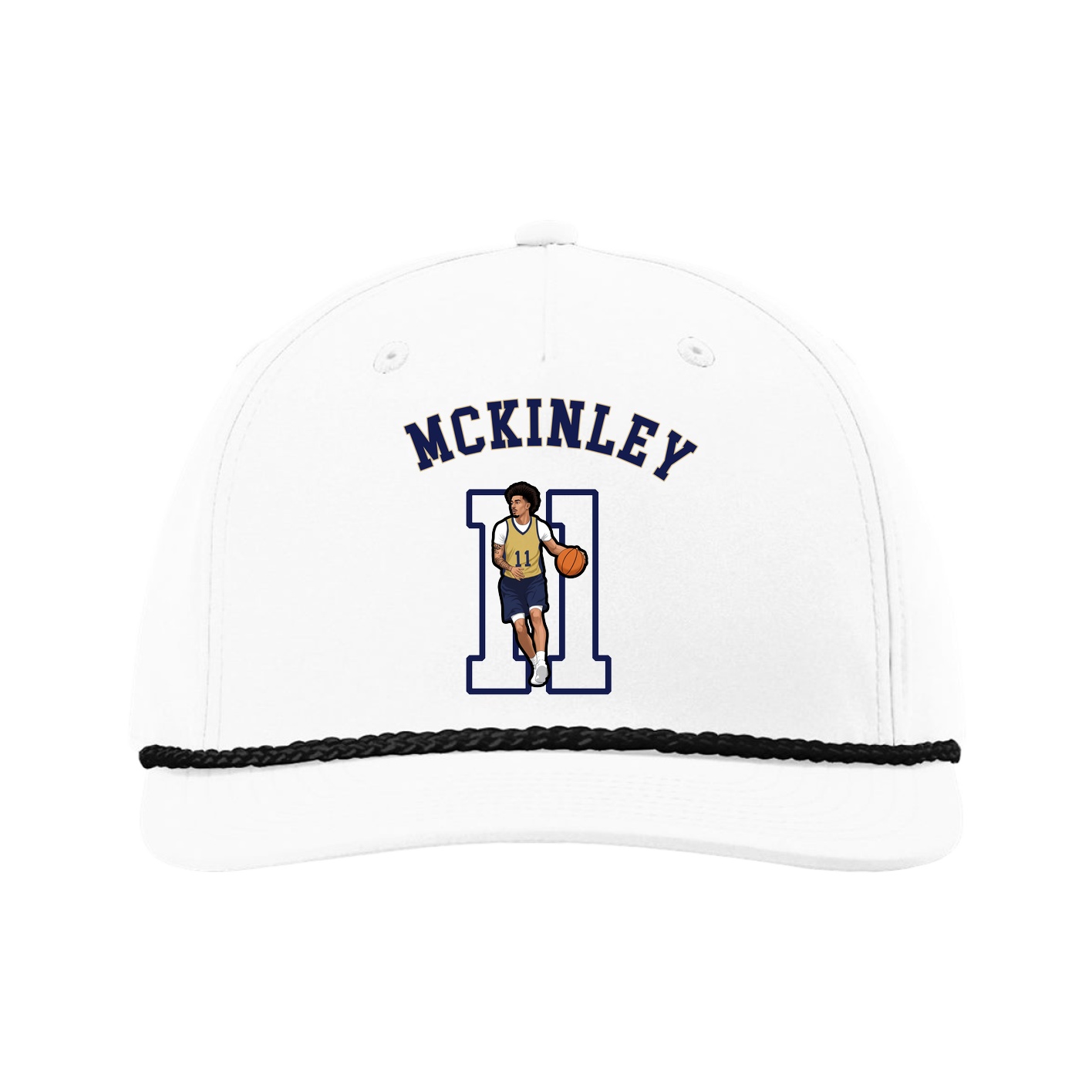 Five-Panel Classic Rope Cap — Shirsey Arch in White