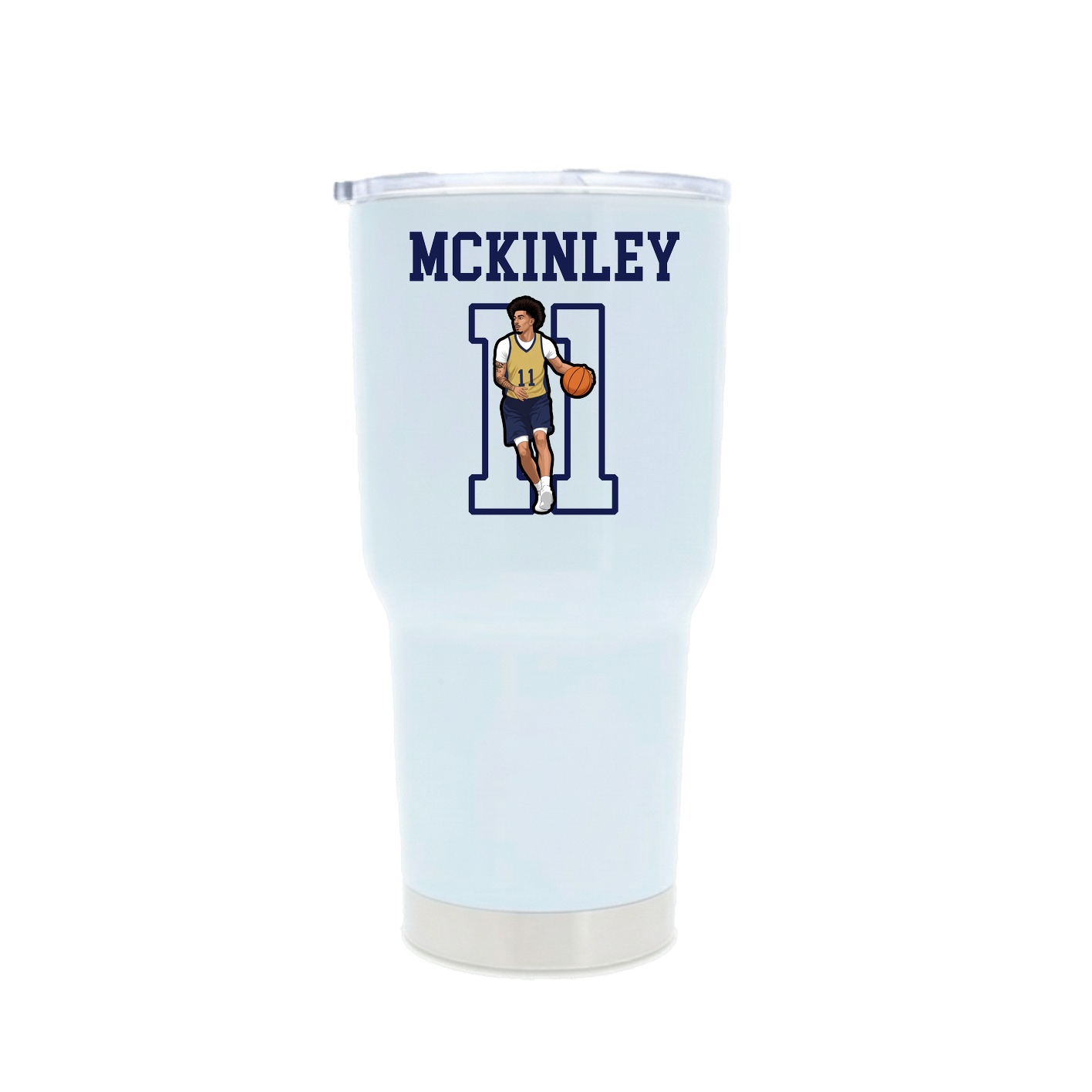 30oz Stainless Steel Tumbler — Shirsey in White