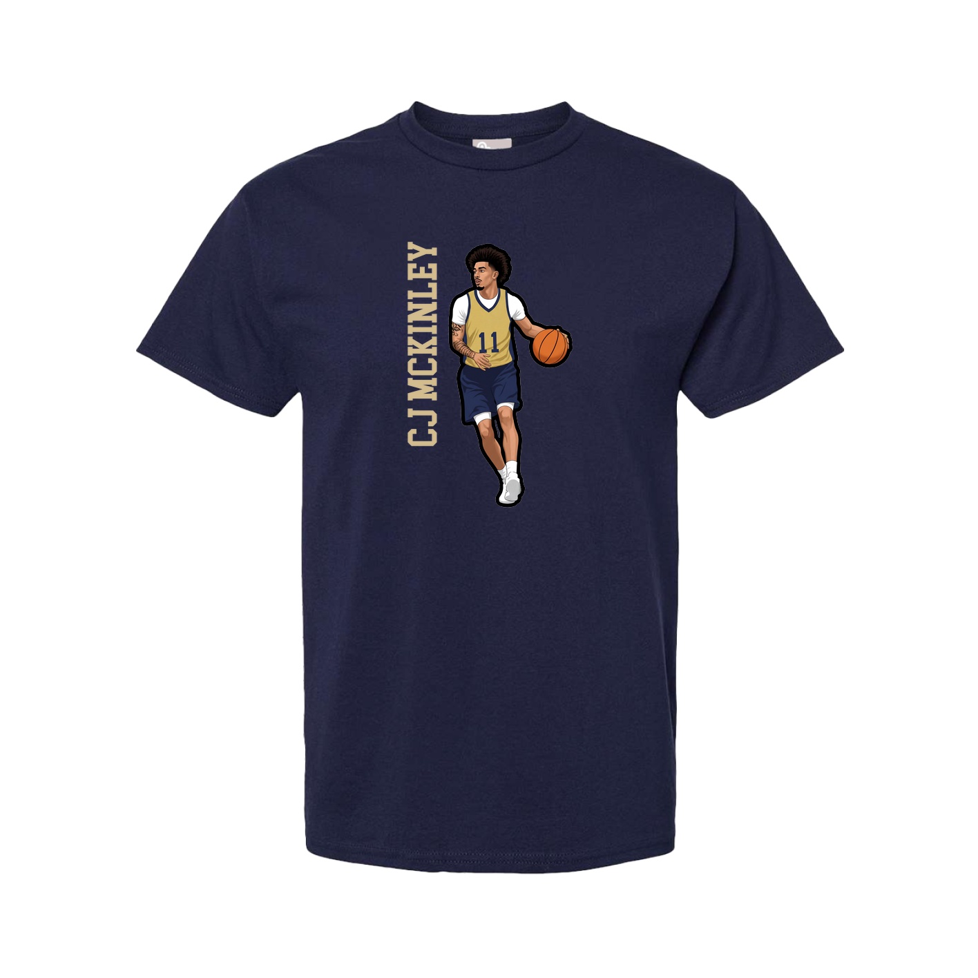 Tee — Name Vertical in Navy