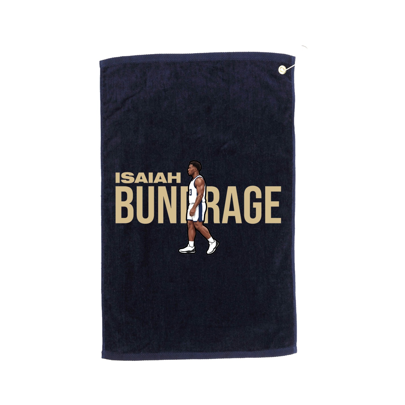 Golf Towel — Player Name in Navy