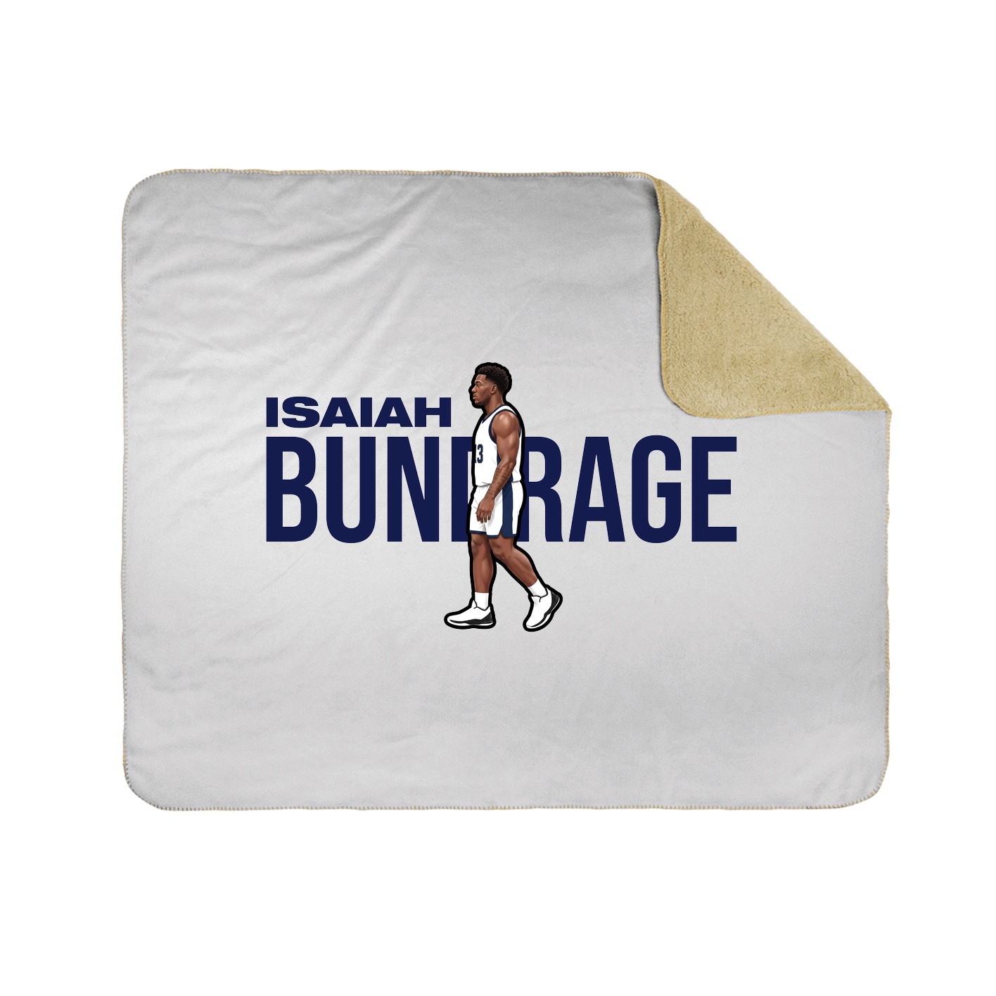 Throw Blanket — Player Name in White