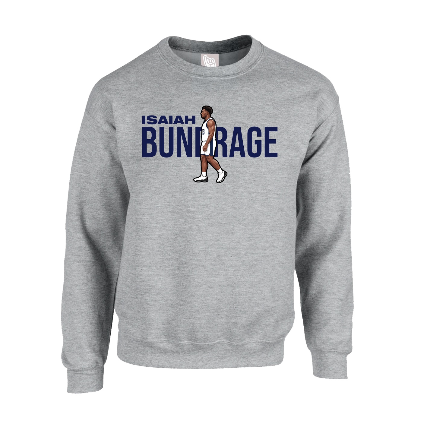 Fleece Crew — Player Name in Grey