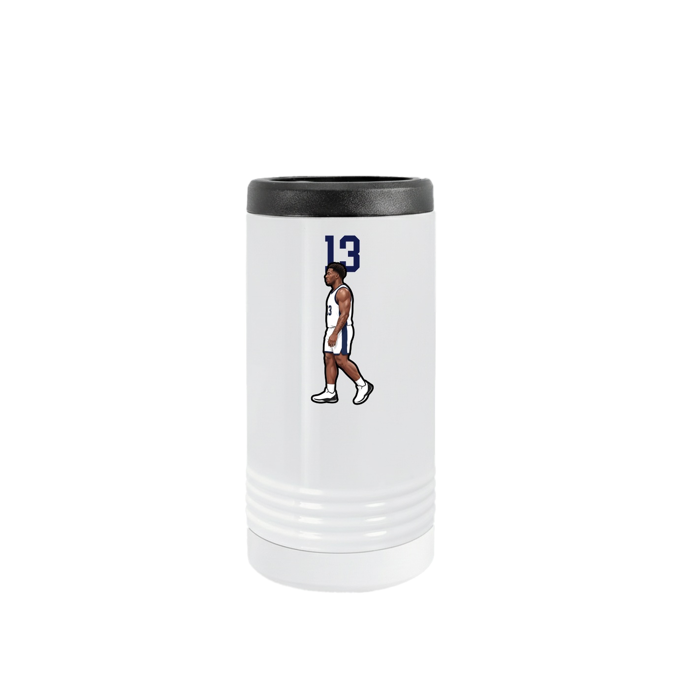 Slim Beverage Holder — Number Top in White