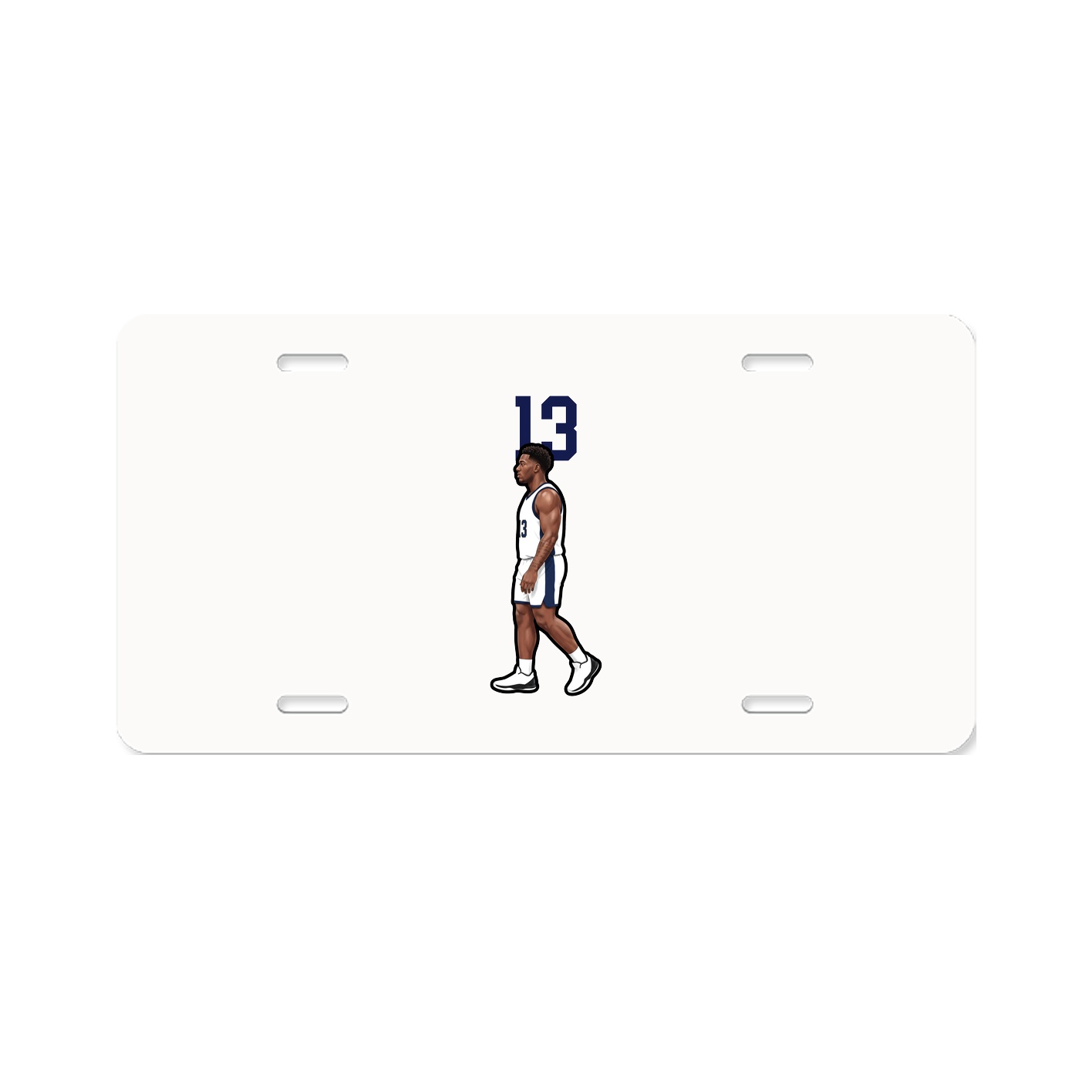License Plate — Number Top in Classic