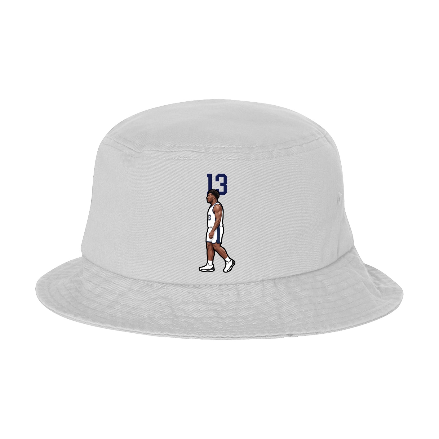 Bucket Cap — Number Top in White