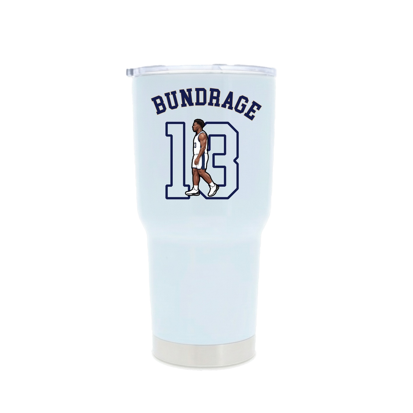 30oz Stainless Steel Tumbler — Shirsey Arch in White