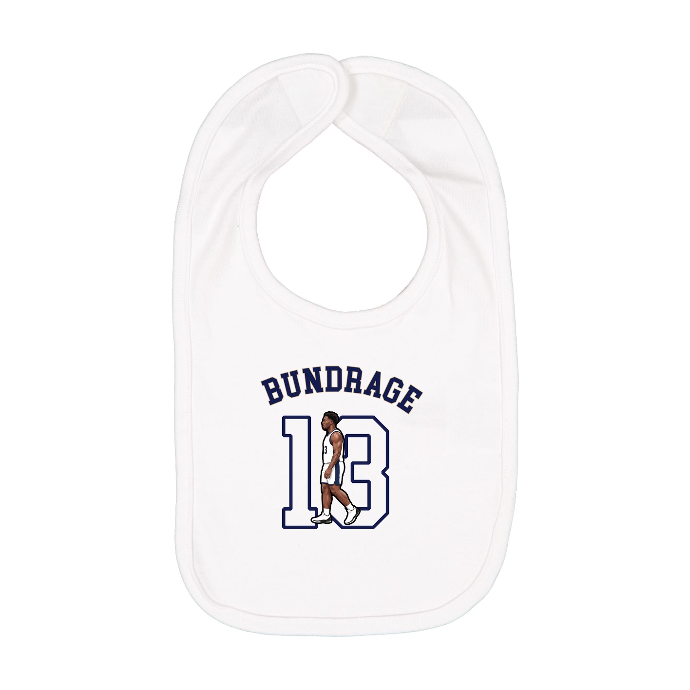 Infant Bib — Shirsey Arch in White