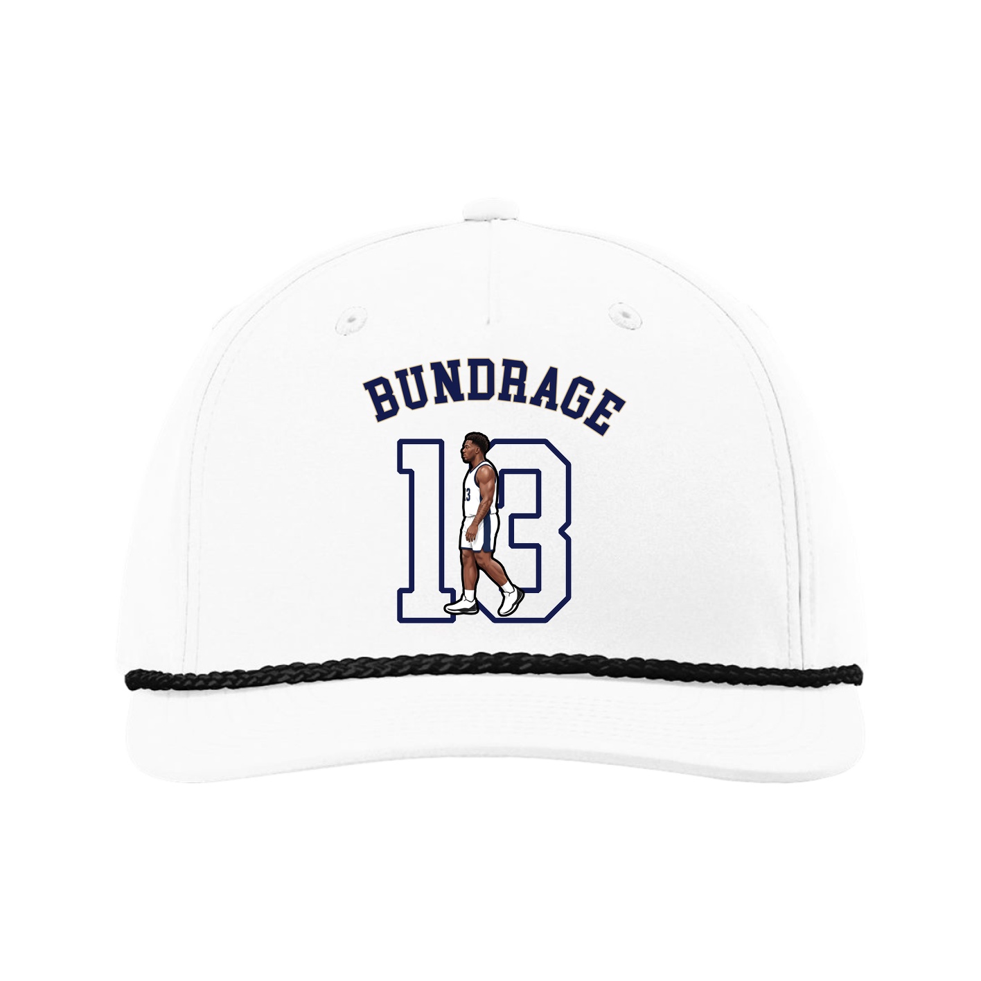 Five-Panel Classic Rope Cap — Shirsey Arch in White