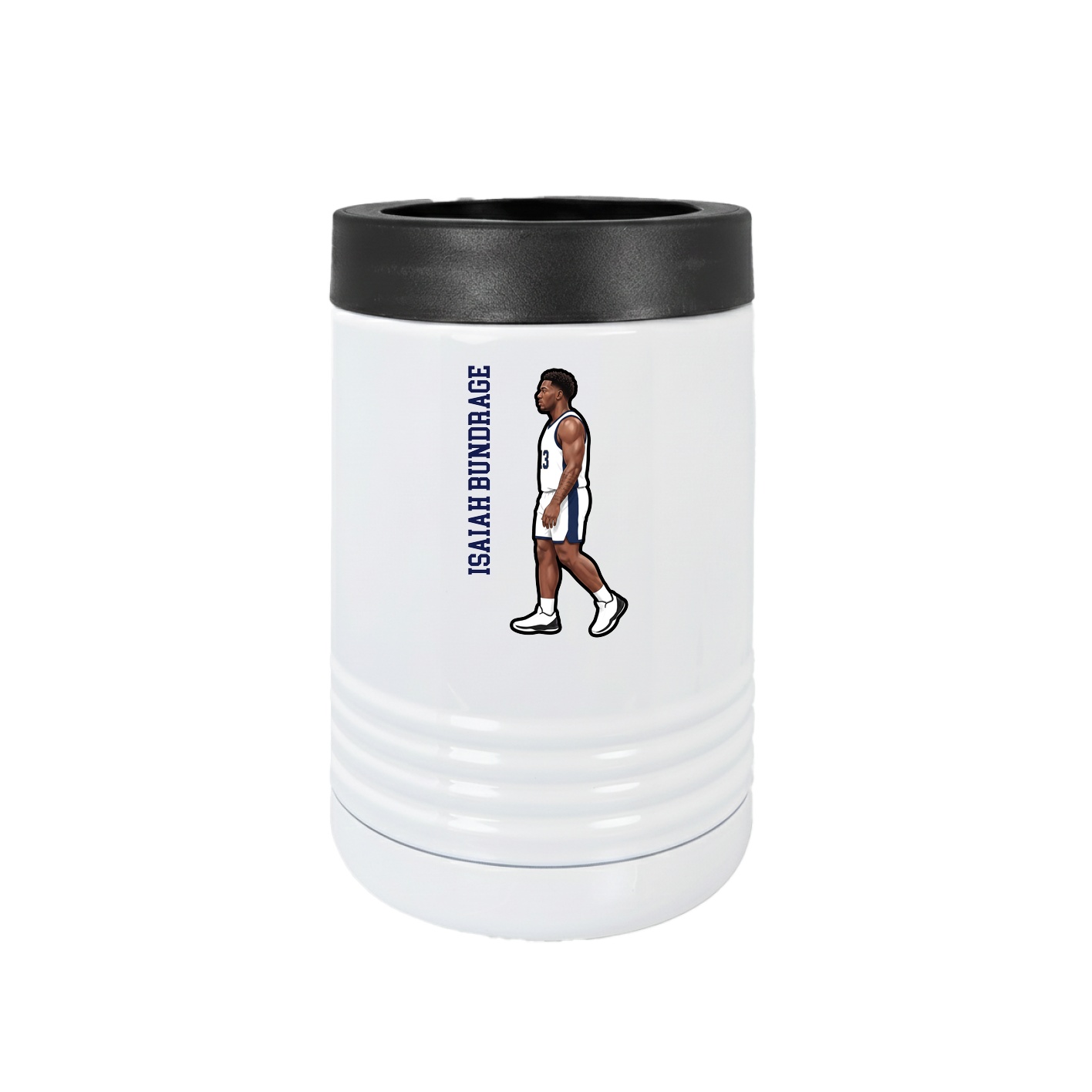 Beverage Holder — Name Vertical in White