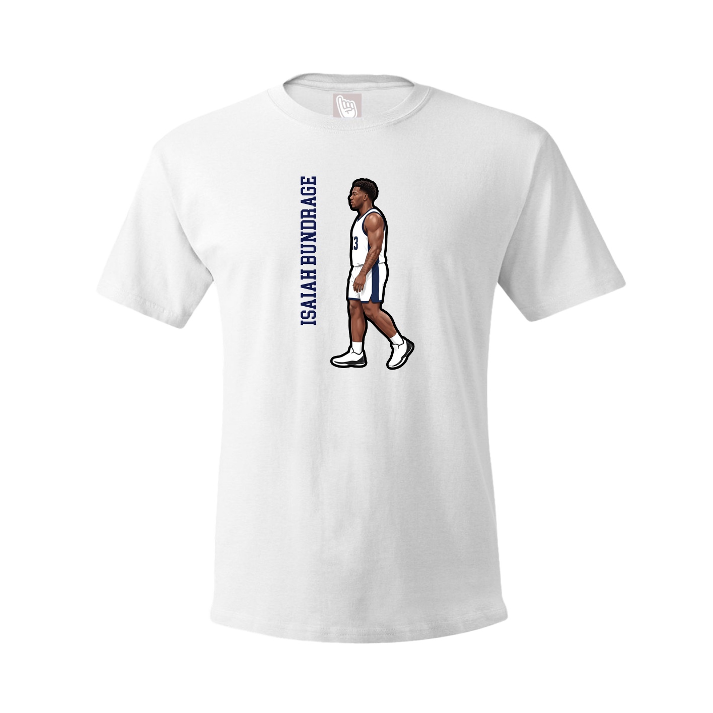 Tee — Name Vertical in White