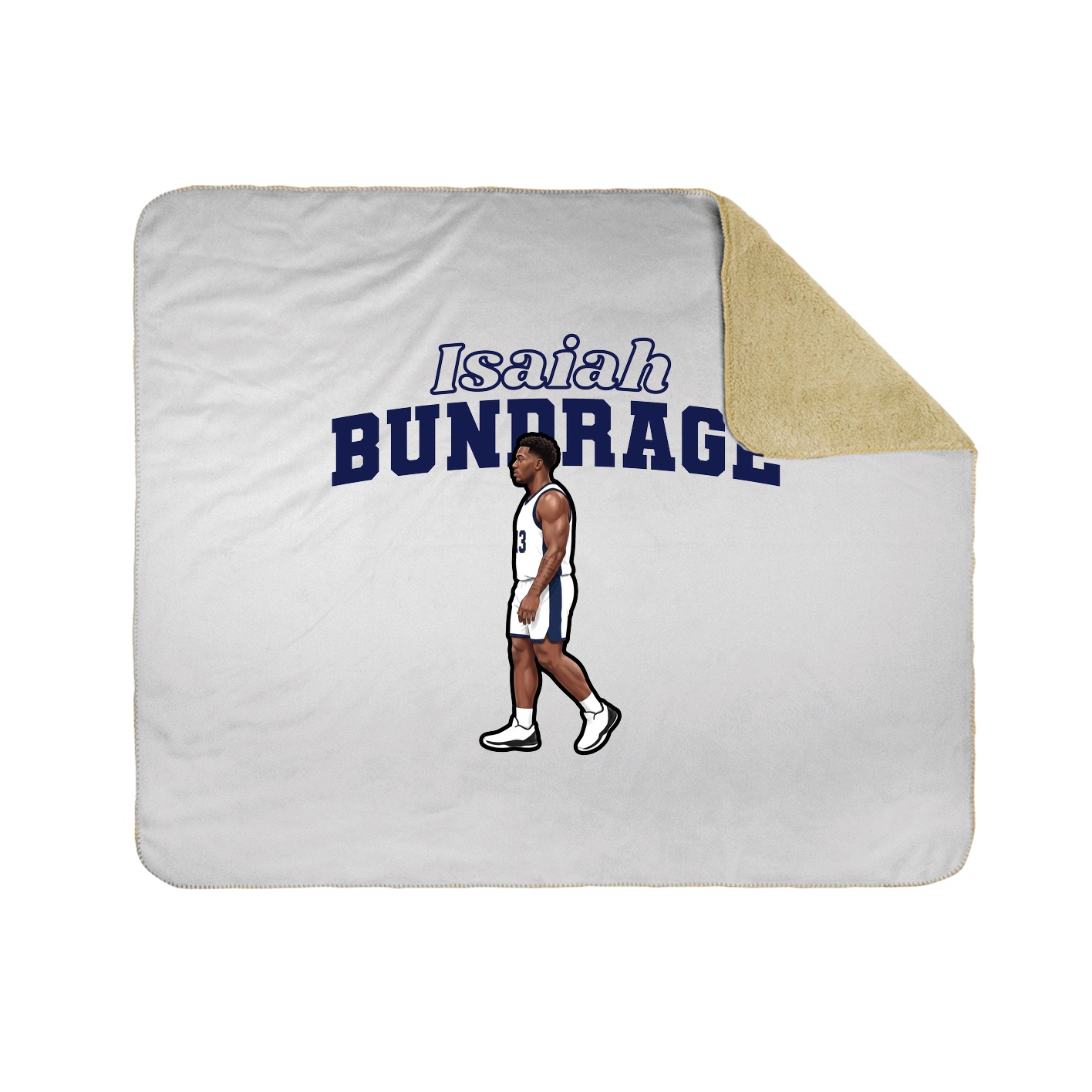 Throw Blanket — Name Arch in White