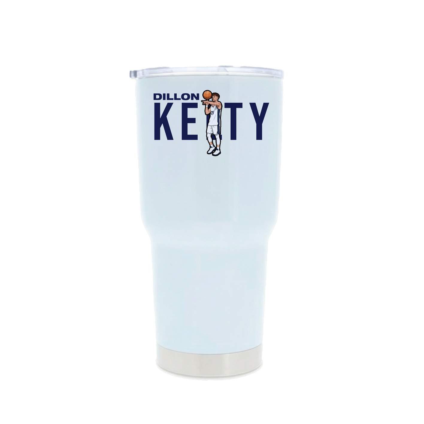30oz Stainless Steel Tumbler — Player Name in White