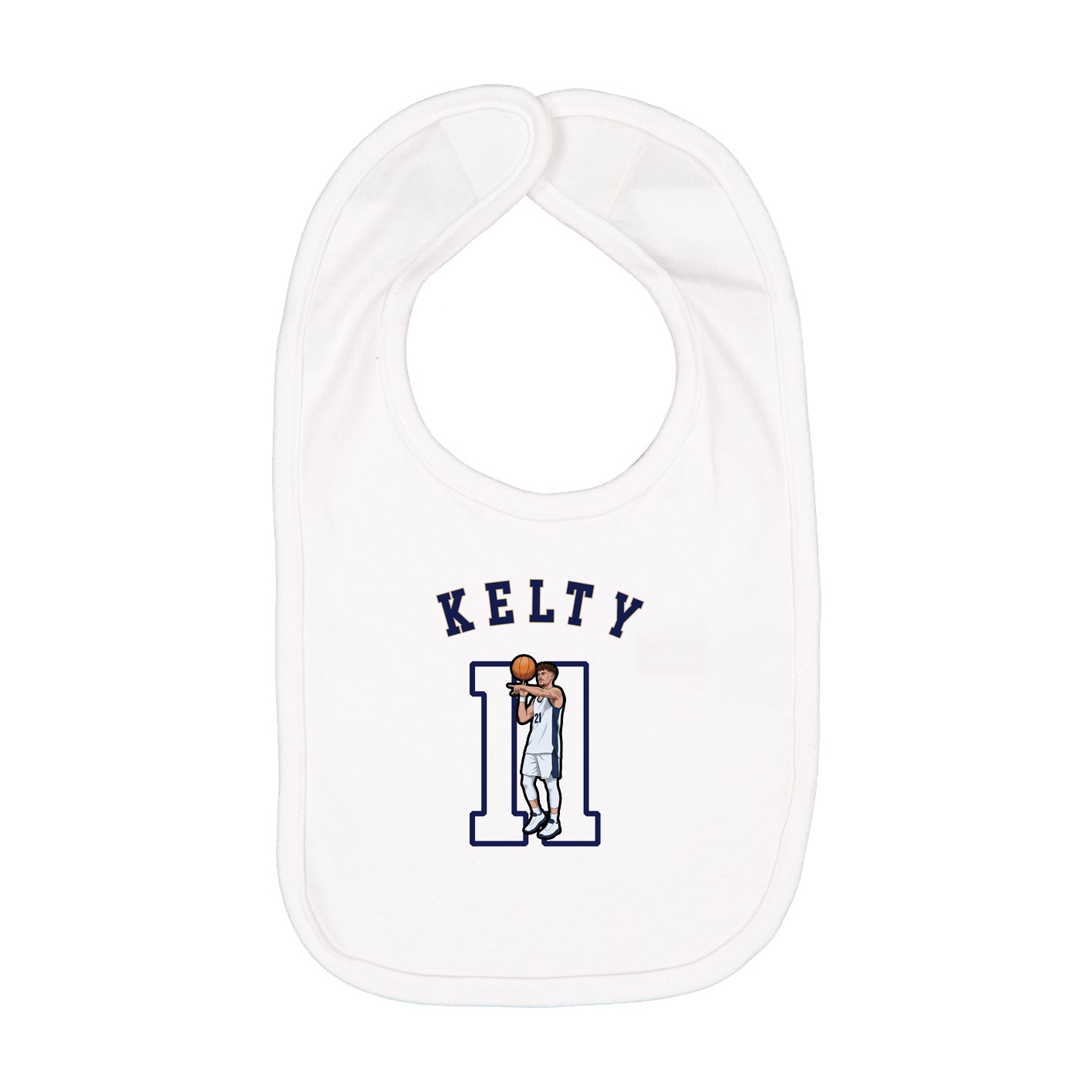 Infant Bib — Shirsey Arch in White