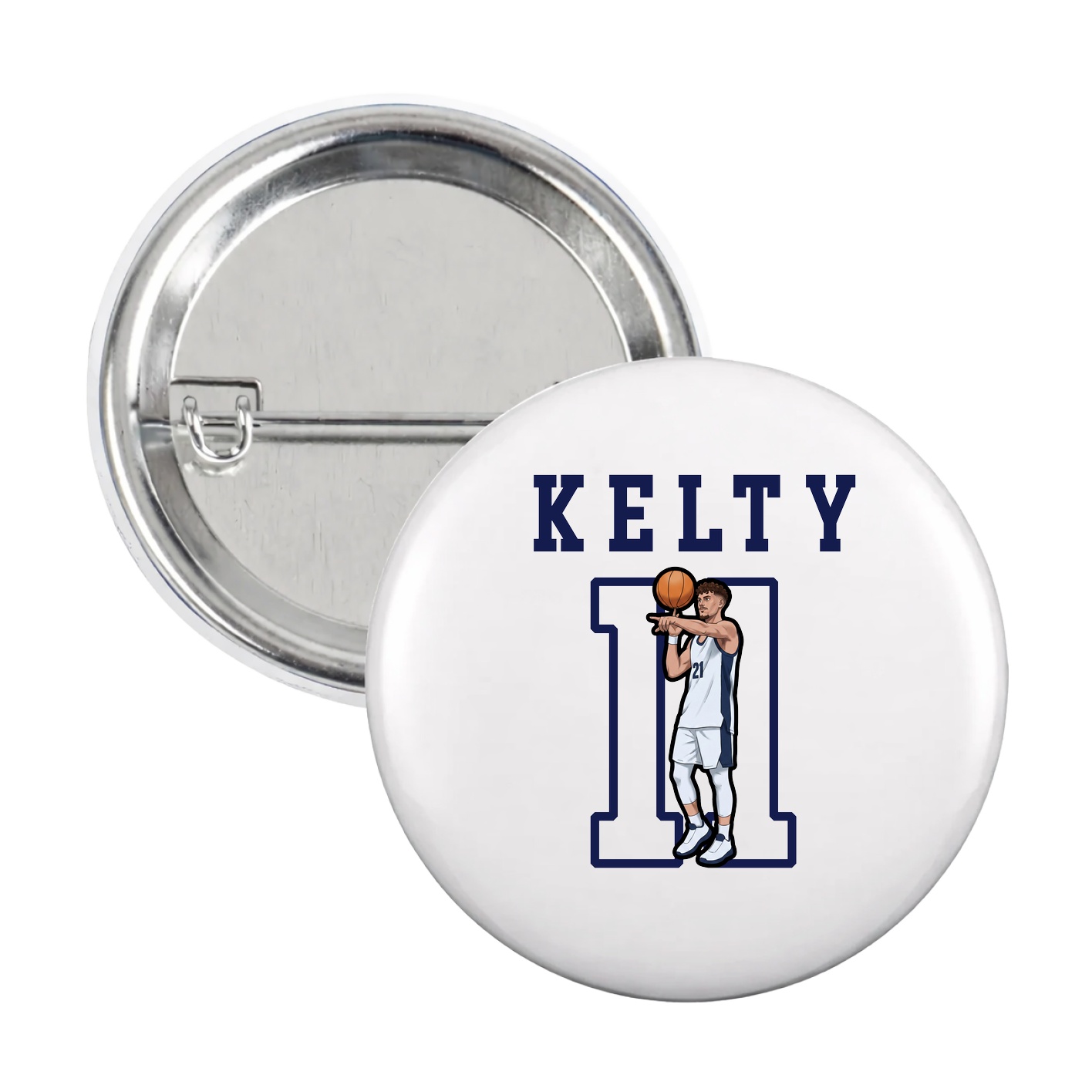 Game Day Button — Shirsey in White
