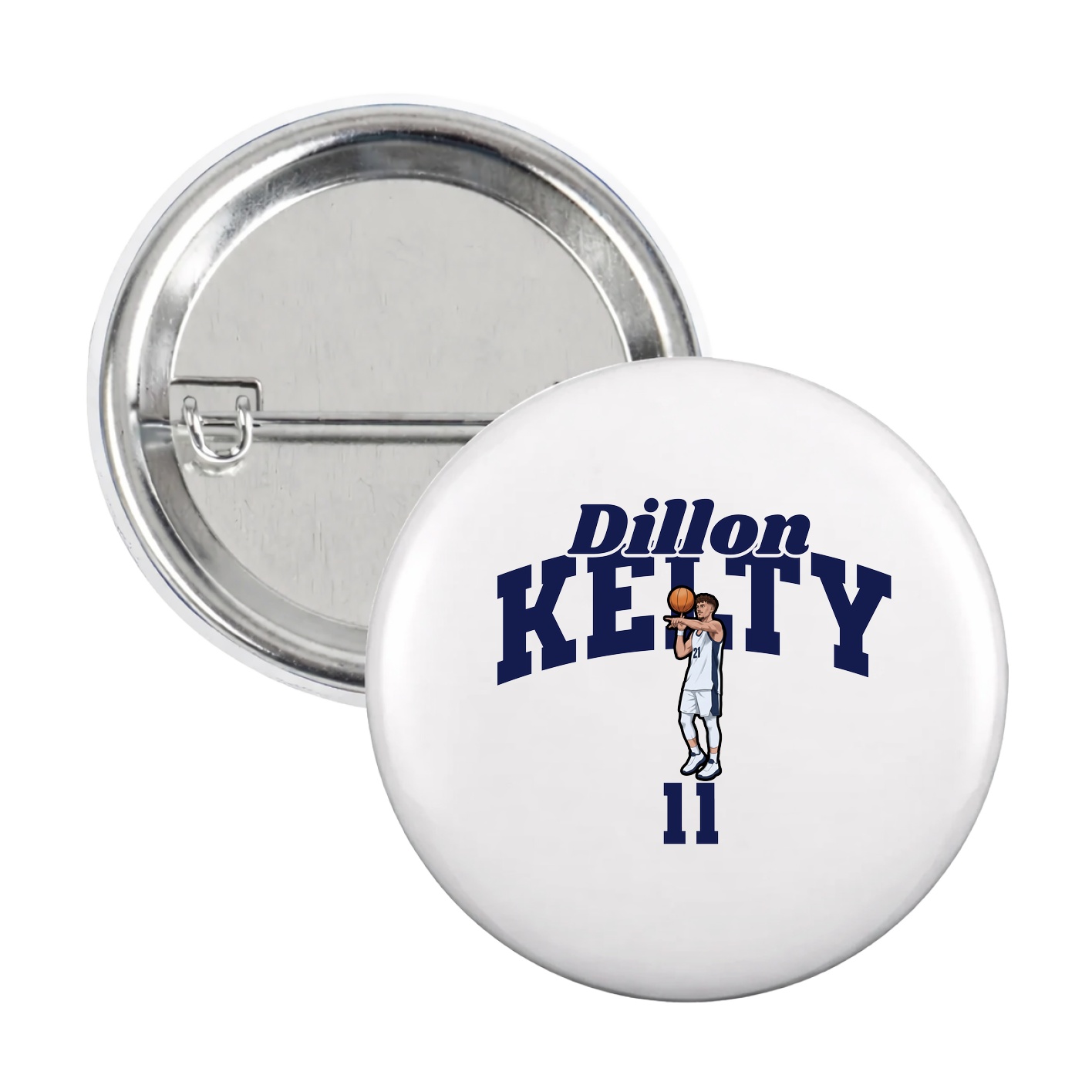 Game Day Button — Signature Arch in White