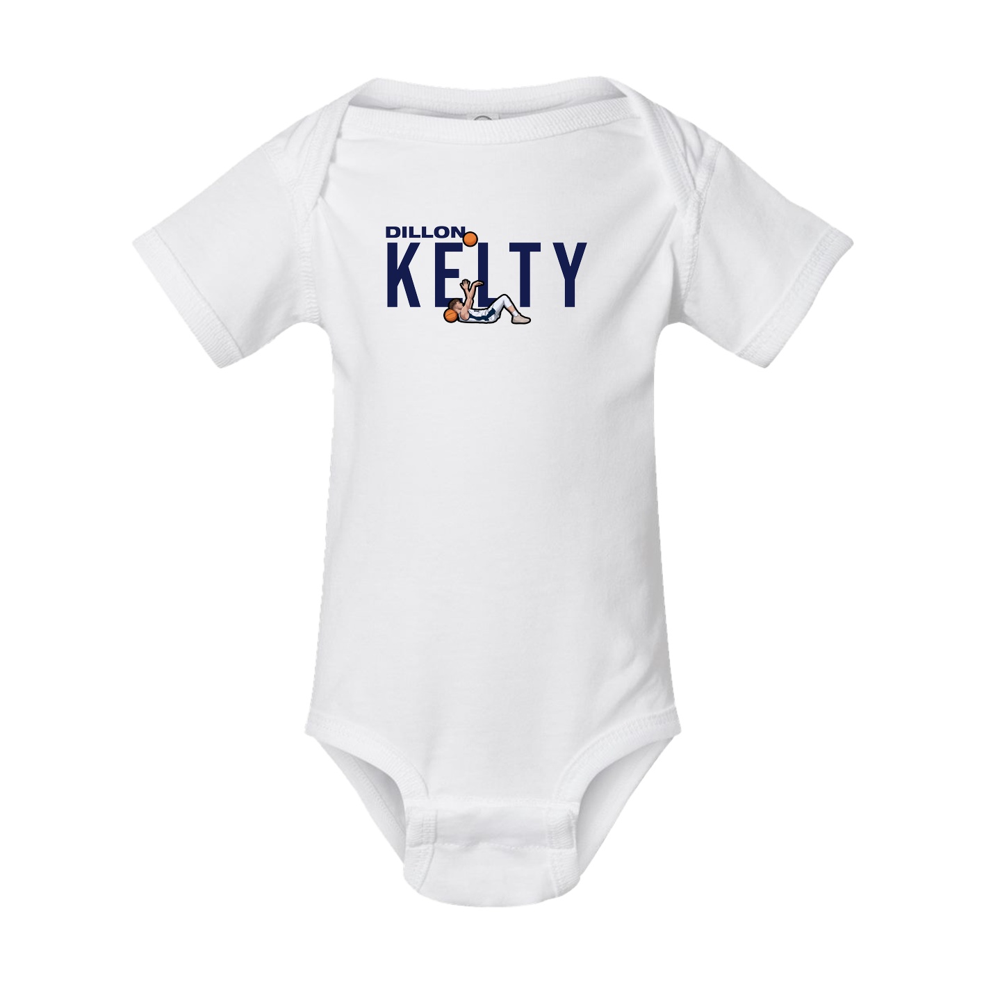 Baby Onesie — Player Name in White