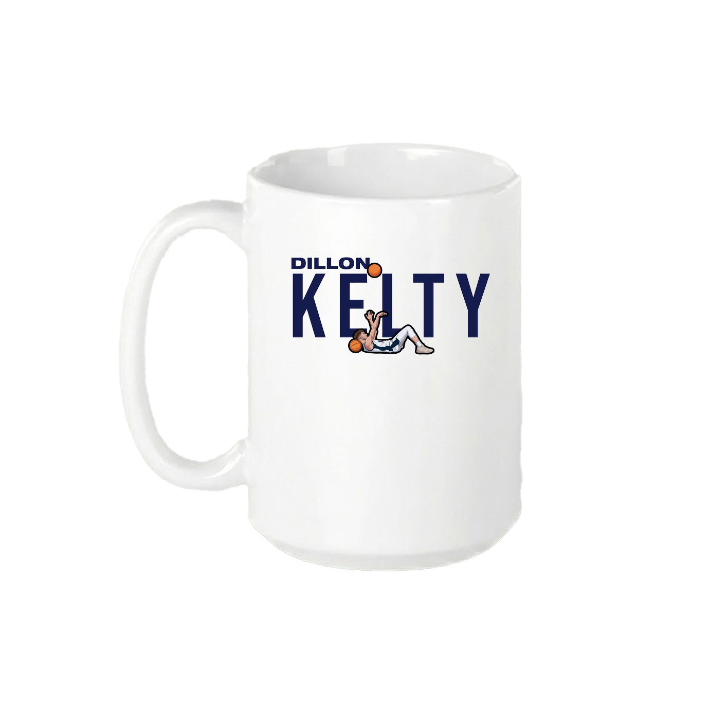 15oz Coffee Mug — Player Name in White