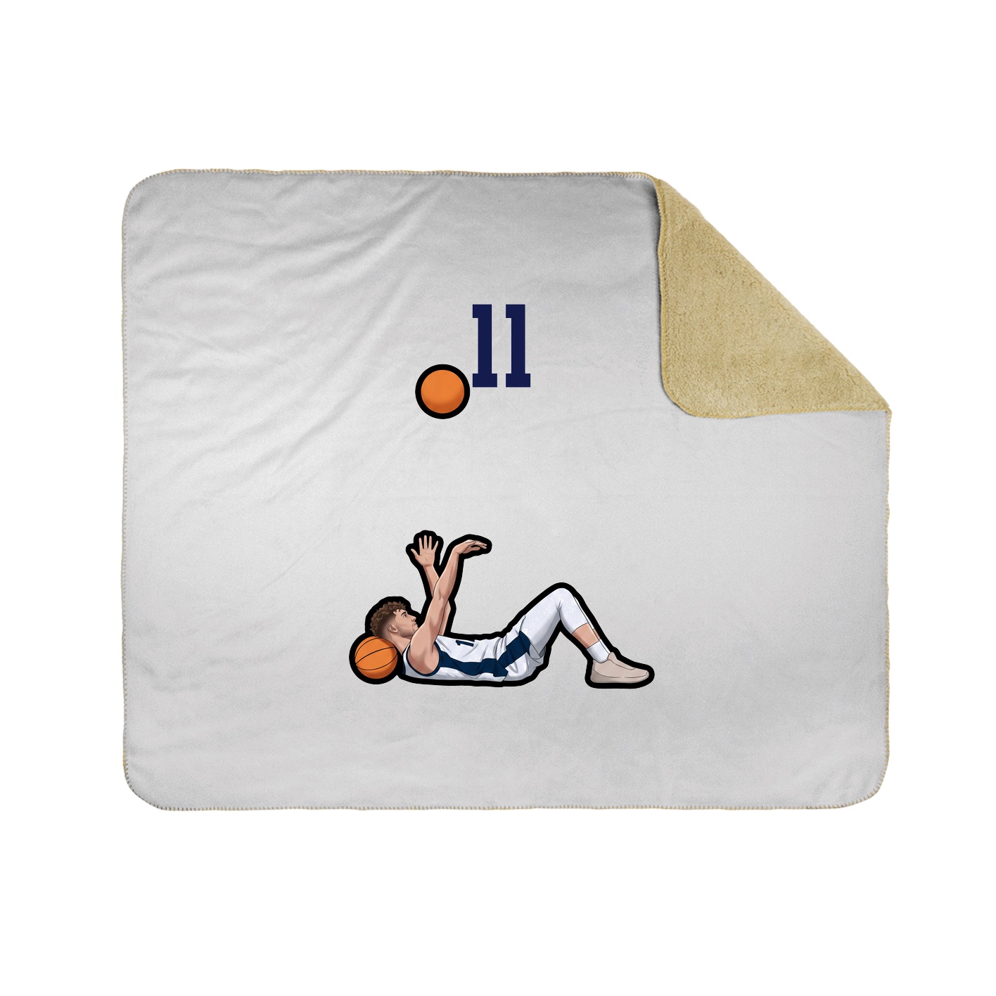 Throw Blanket — Number Top in White