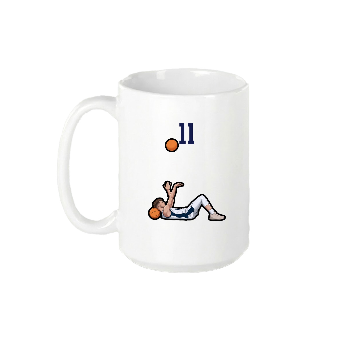 15oz Coffee Mug — Number Top in White
