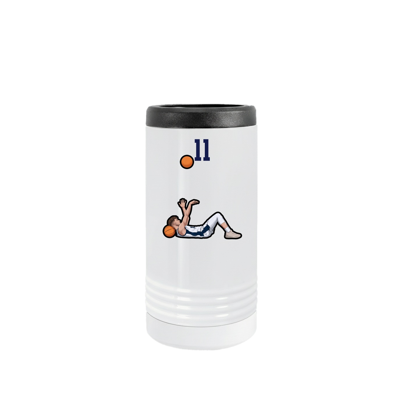 Slim Beverage Holder — Number Top in White