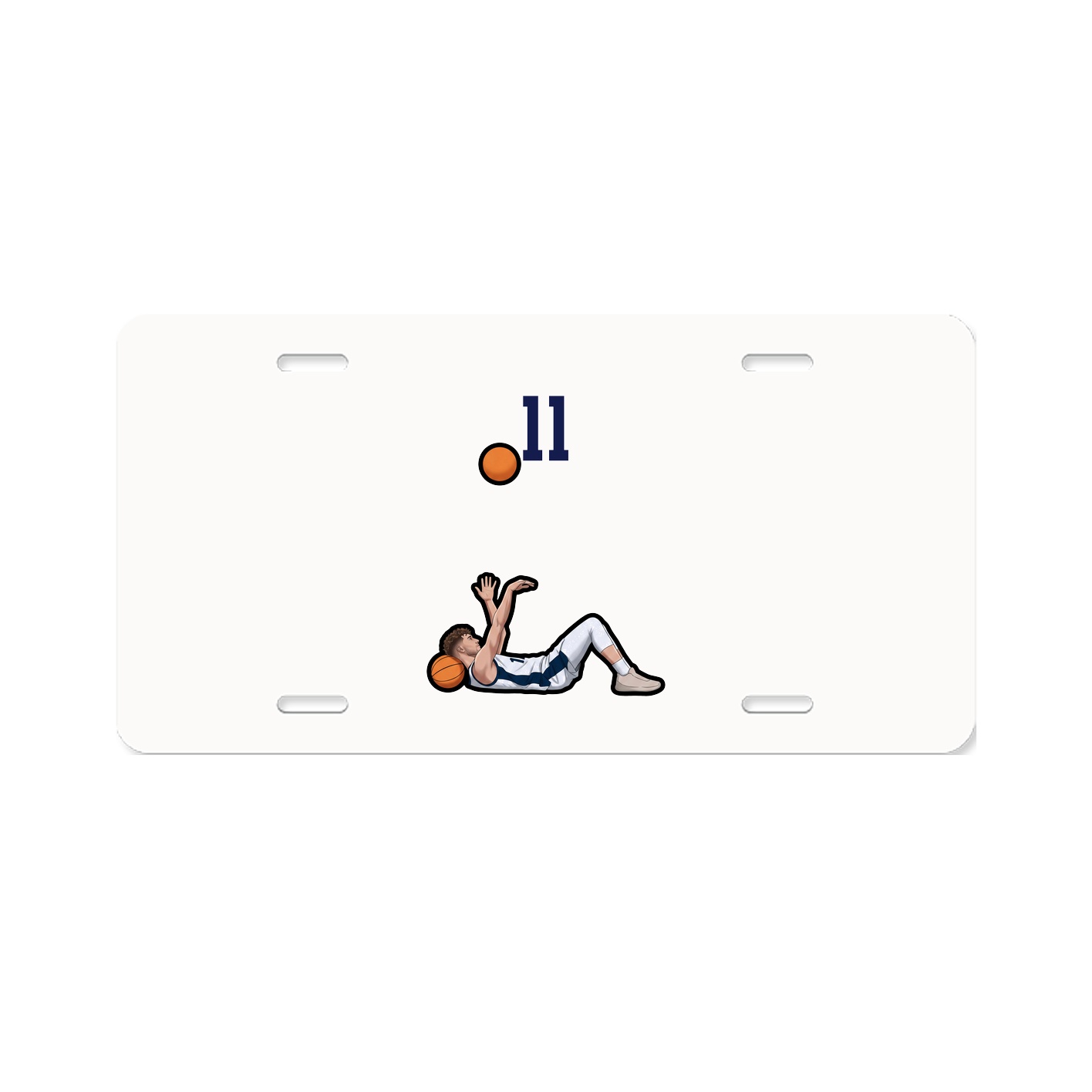 License Plate — Number Top in Classic