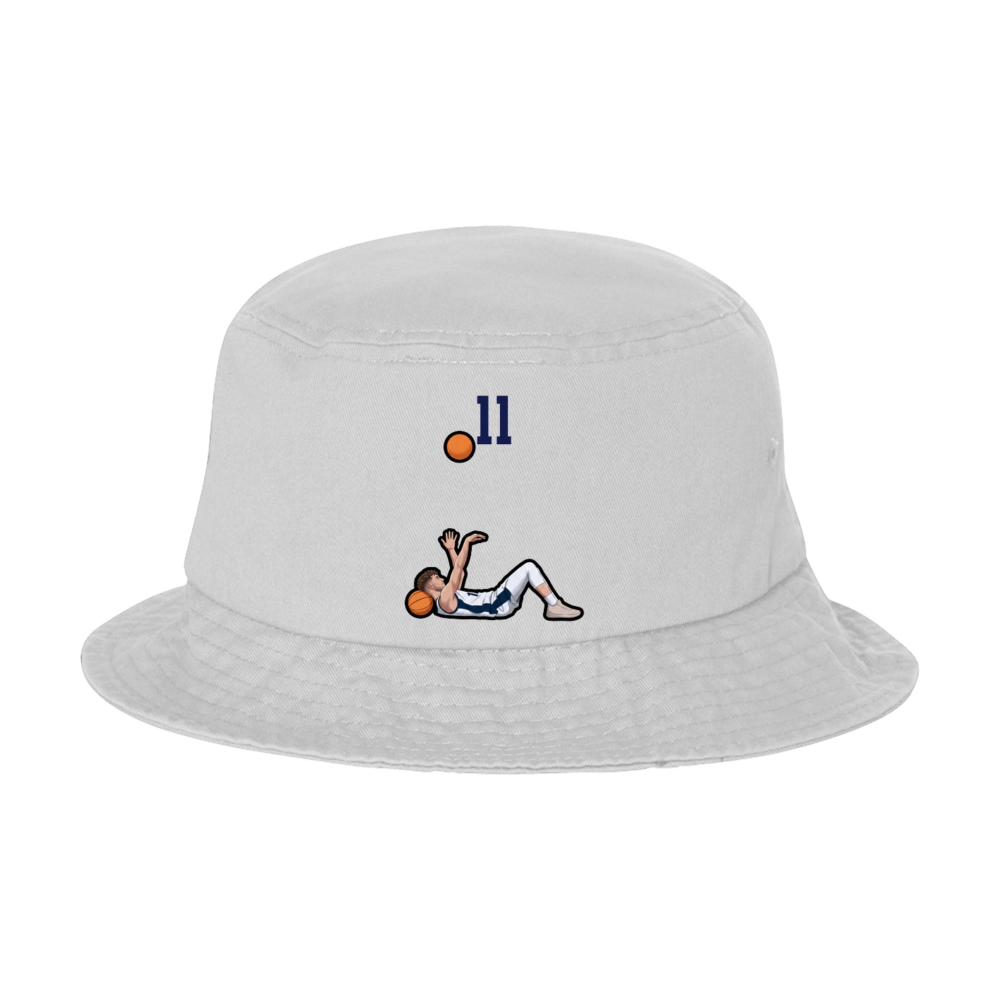 Bucket Cap — Number Top in White