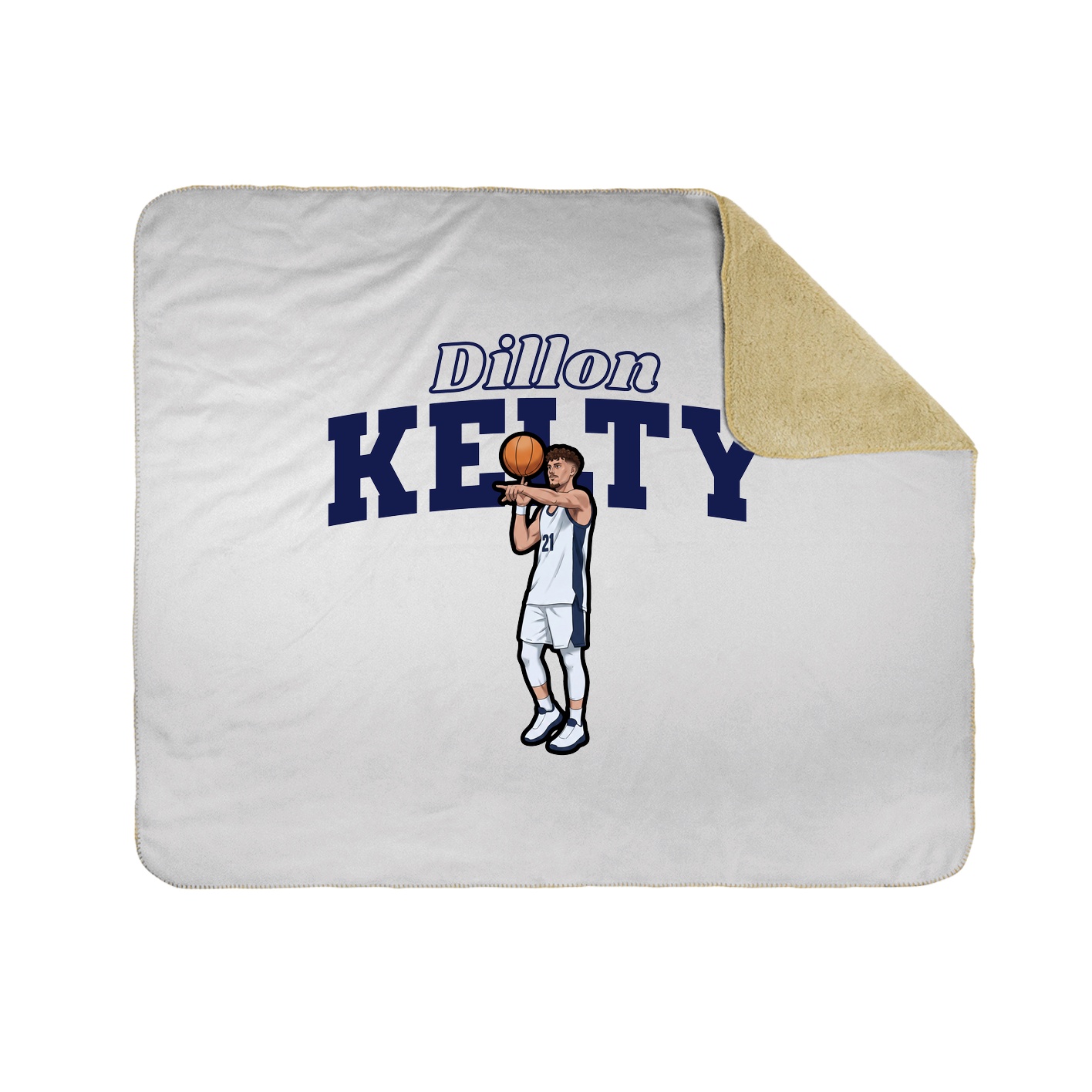 Throw Blanket — Name Arch in White