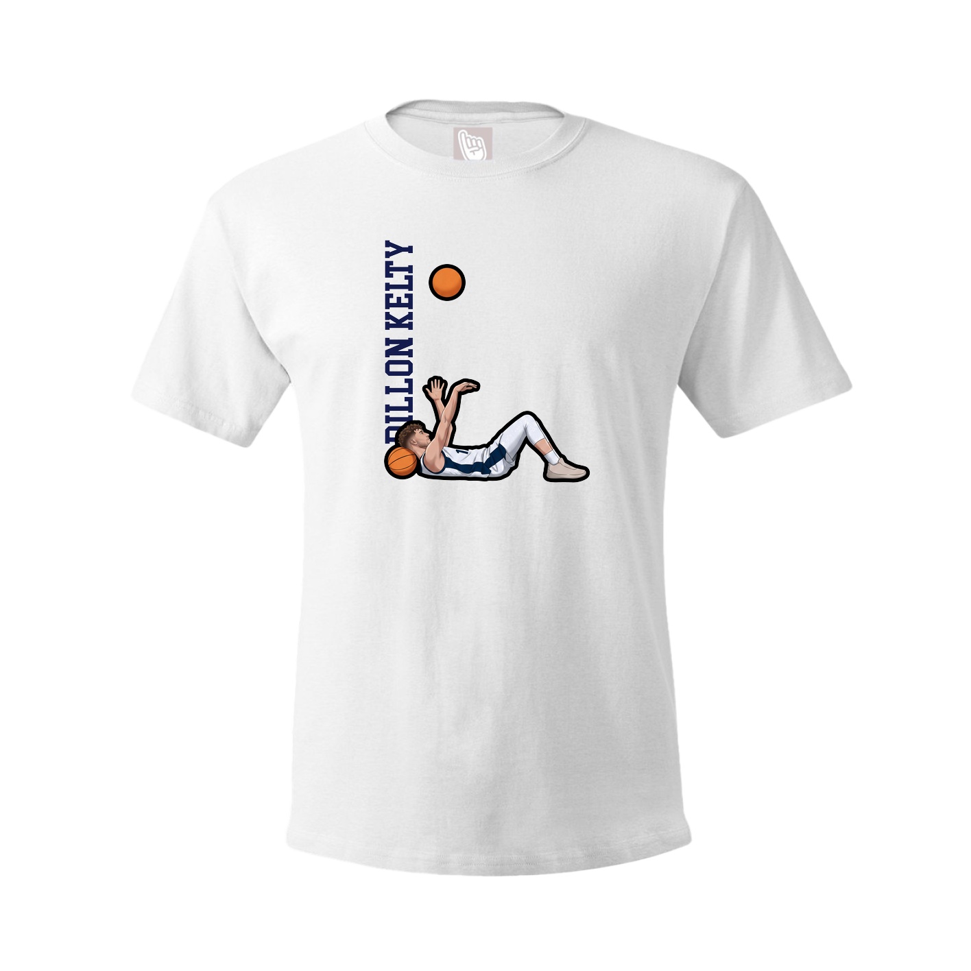 Youth Tee — Name Vertical in White