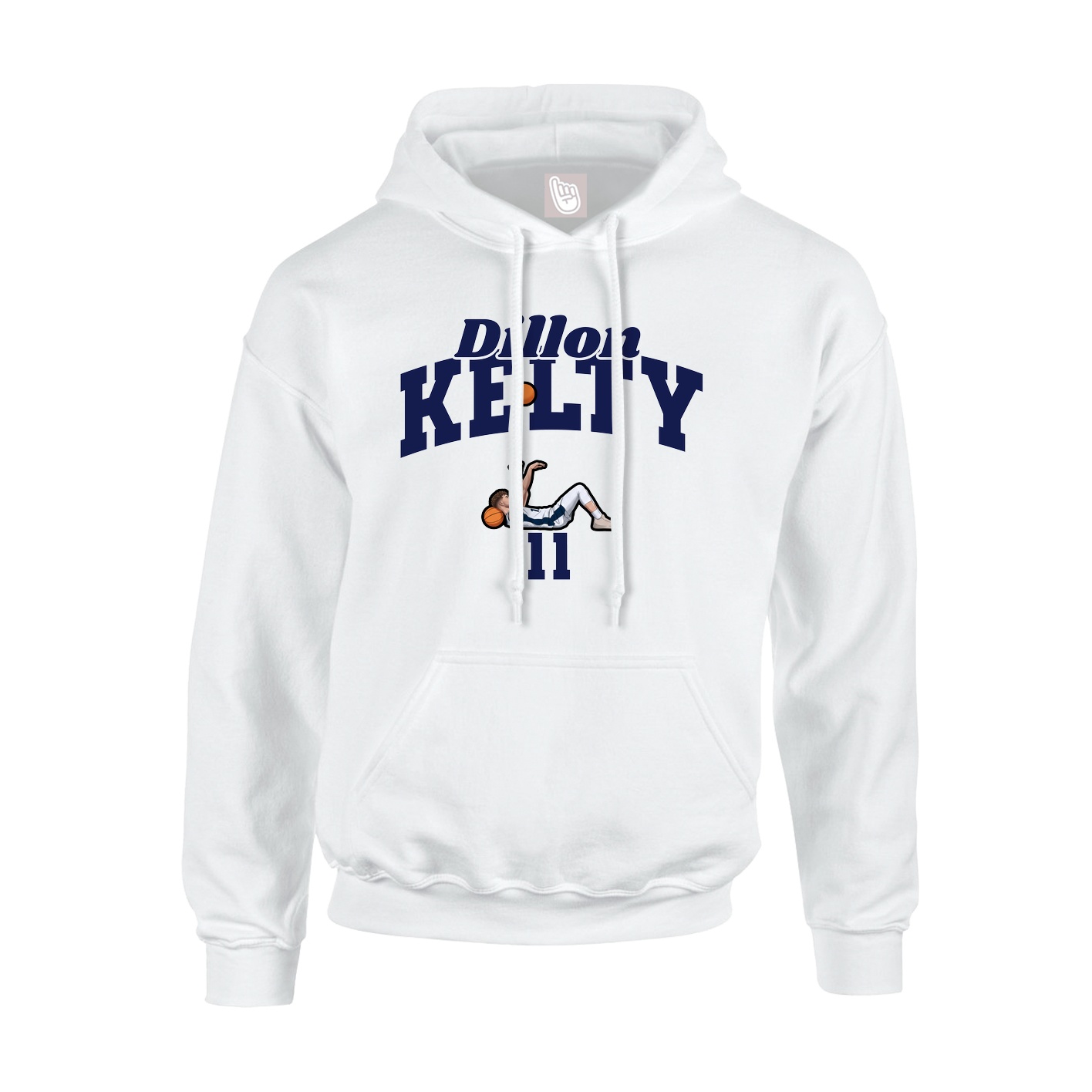 Youth Hoodie — Signature Arch in White