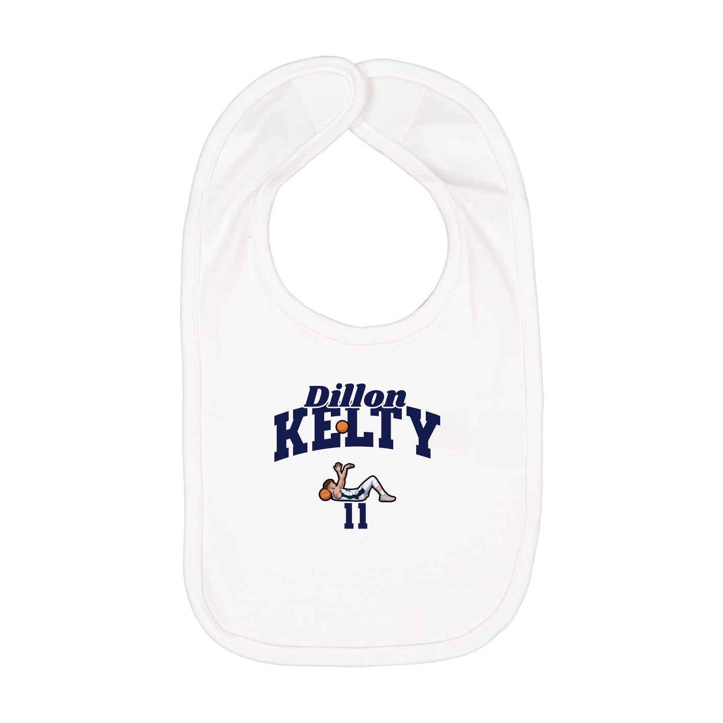 Infant Bib — Signature Arch in White