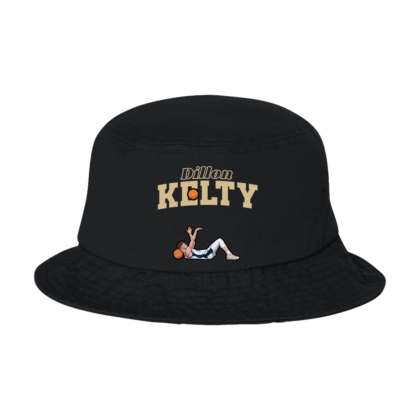 Bucket Cap — Name Arch in Black