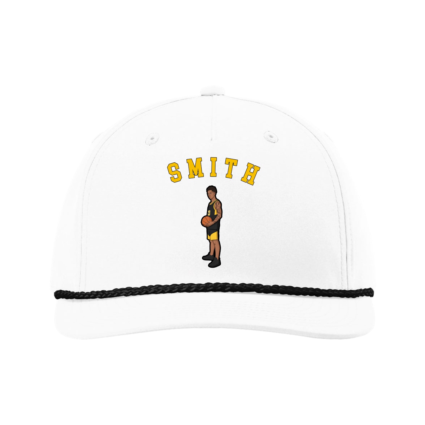 Five-Panel Classic Rope Cap — Shirsey Arch in White