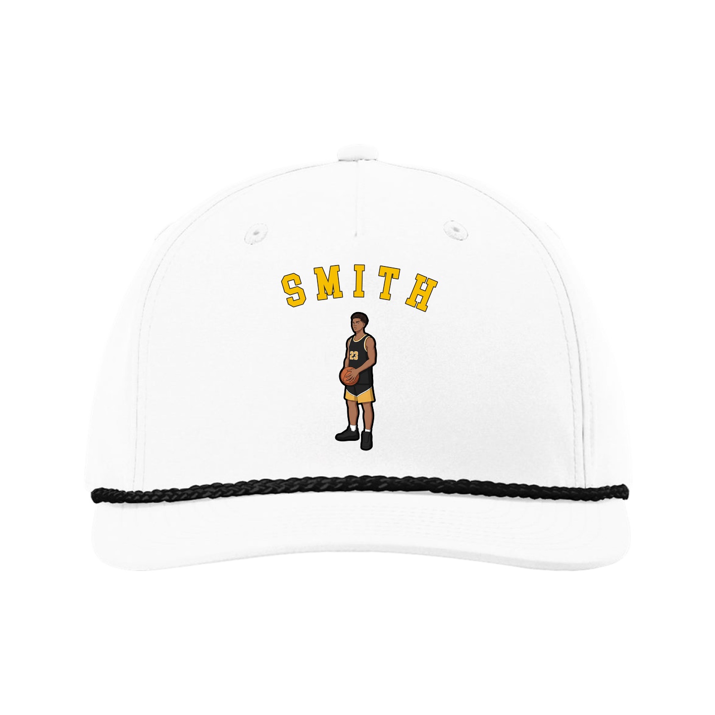 Five-Panel Classic Rope Cap — Shirsey Arch in White