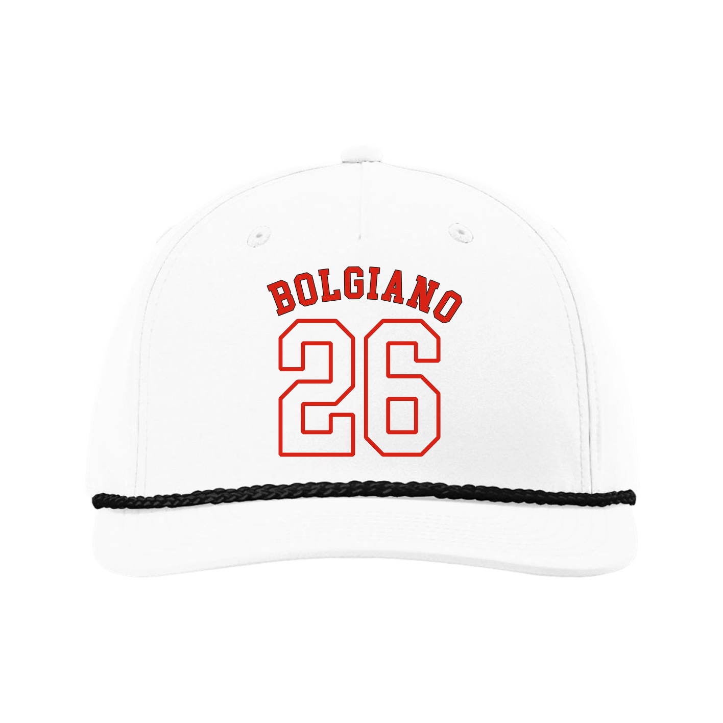 Five-Panel Classic Rope Cap — Shirsey Arch in White