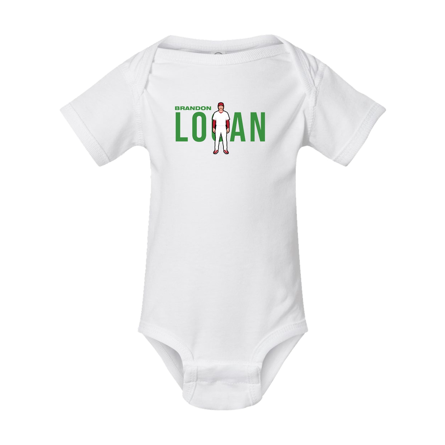 Baby Onesie — Player Name in White