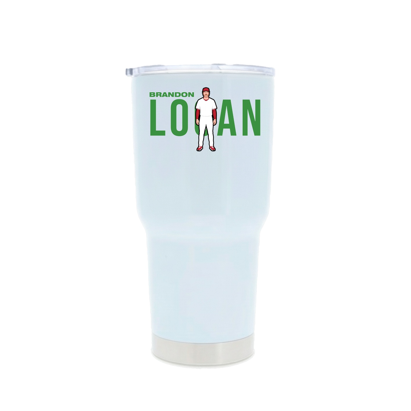 30oz Stainless Steel Tumbler — Player Name in White