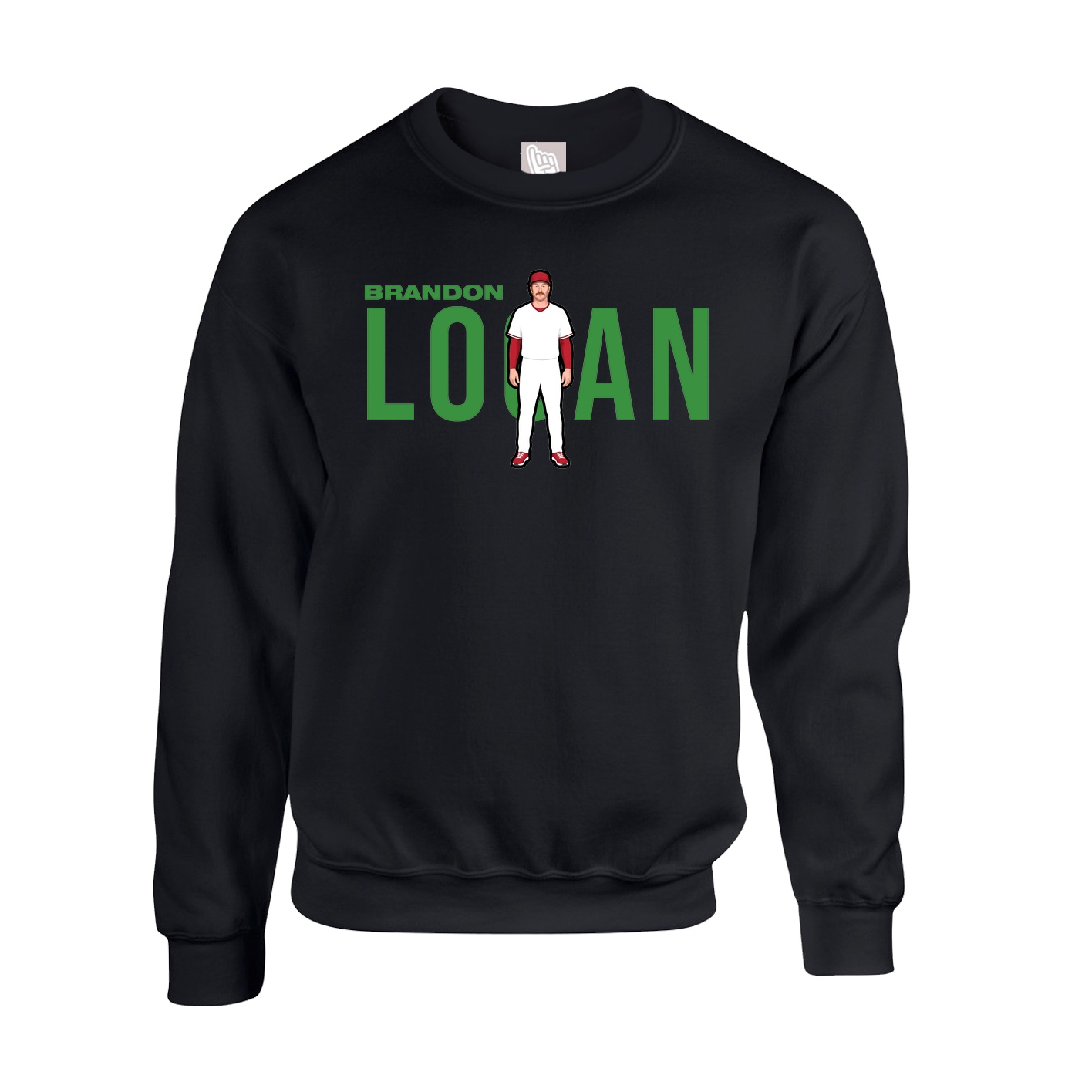 Fleece Crew — Player Name in Black