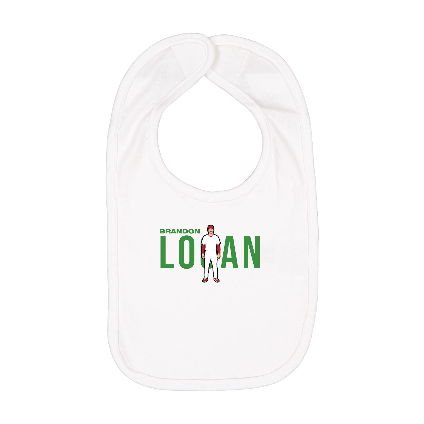 Infant Bib — Player Name in White