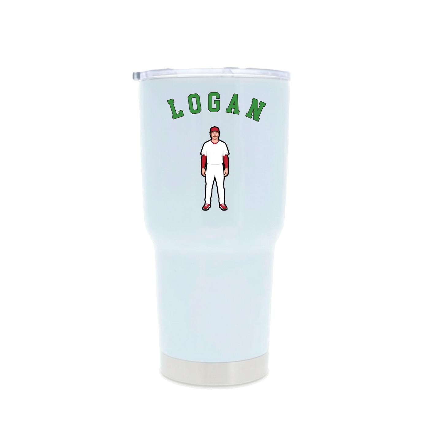 30oz Stainless Steel Tumbler — Shirsey Arch in White