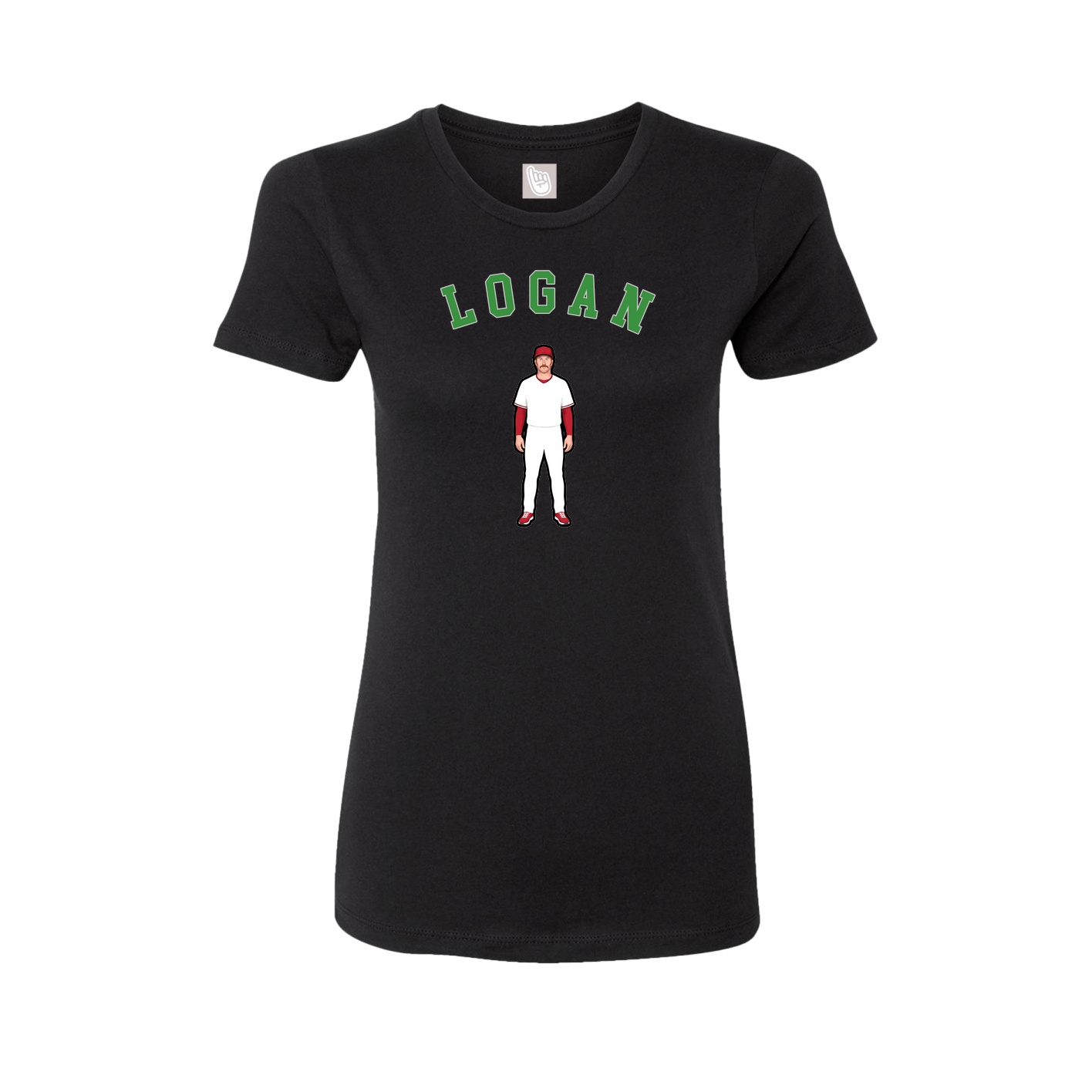 Fitted Women's Tee — Shirsey Arch in Black