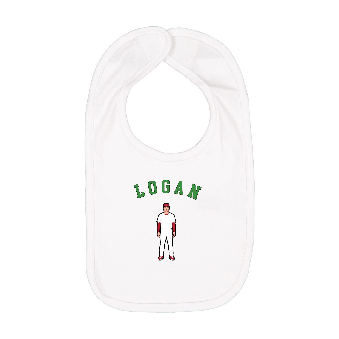 Infant Bib — Shirsey Arch in White