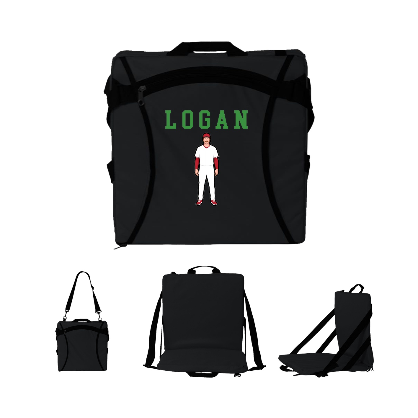 Folding Stadium Seat — Shirsey in Black